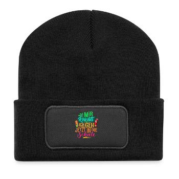 Einschulung - Recycelte Patch Beanie - Schwarz - Vorne