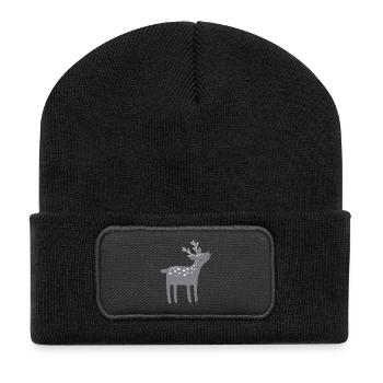 Renne Hirsch - Beanie recyclé à patch - noir - Devant