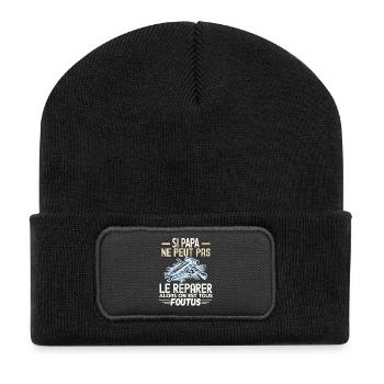 Papa réparateur Papa Bricoleur - Beanie recyclé à patch - noir - Devant