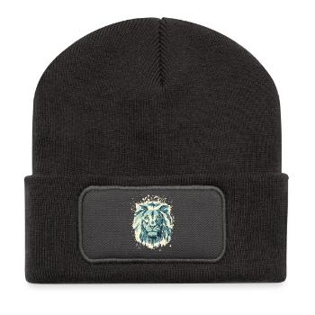 Lion - Lion's Head - Wildcat Safari - Recycled Patch Beanie - dark grey - Front