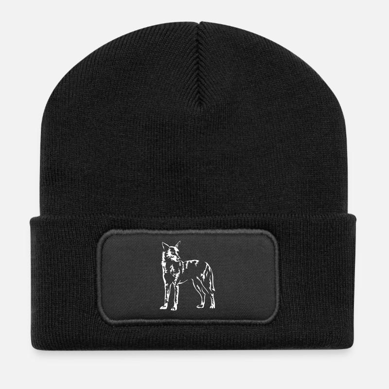 Hollandse Herder "Black Edition" - Recycelte Patch Beanie - Schwarz