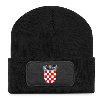 hrvatska - Recycelte Patch Beanie - Schwarz - Vorne
