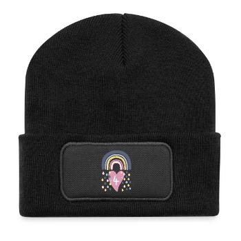 Rainbow 4ème anniversaire - Beanie recyclé à patch - noir - Devant