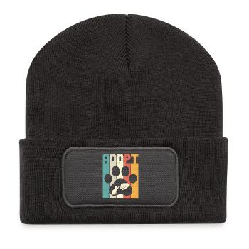 Adopt Cat - Recycled Patch Beanie - dark grey - Front
