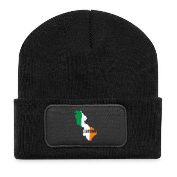 Leitrim Ireland Flag | County Outline Map - Recycled Patch Beanie - black - Front