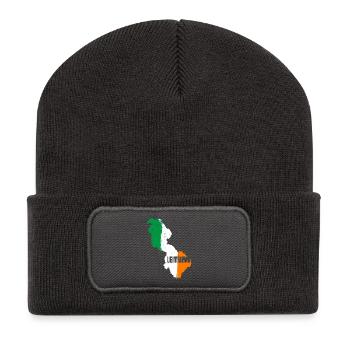 Leitrim Ireland Flag | County Outline Map - Recycled Patch Beanie - dark grey - Front