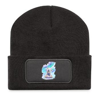 Eisbär - Recycelte Patch Beanie - Dunkelgrau - Vorne