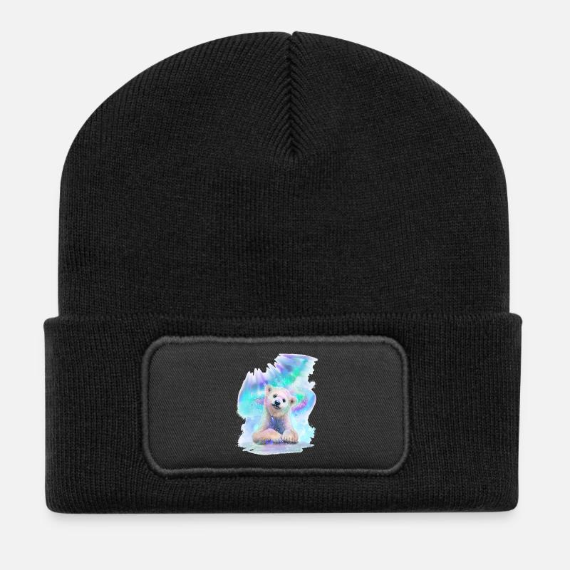 Eisbär - Recycelte Patch Beanie - Schwarz