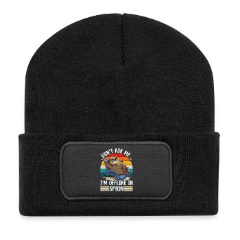 Voyage de vacances en Espagne Paresseux - Beanie recyclé à patch - noir - Devant