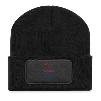 Coquillages et cétacés - Beanie recyclé à patch - noir - Devant