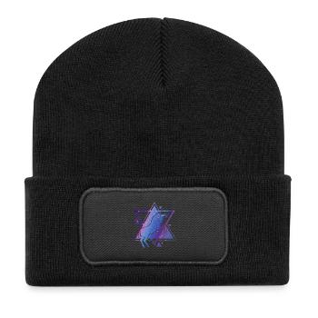 Licorne - Beanie recyclé à patch - noir - Devant
