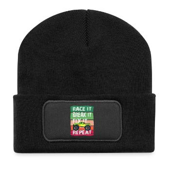RC Model Car - Recycled Patch Beanie - black - Front