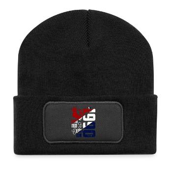 1990 Geboren USA - Recycelte Patch Beanie - Schwarz - Vorne