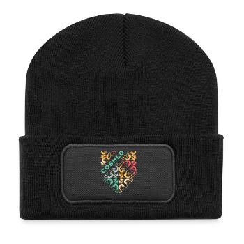 Lisbon Portugal Icon Logo Icon Illustration - Recycled Patch Beanie - black - Front