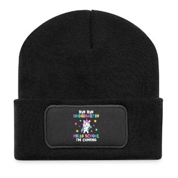 Schule 1. Klasse Einschulung - Recycelte Patch Beanie - Schwarz - Vorne