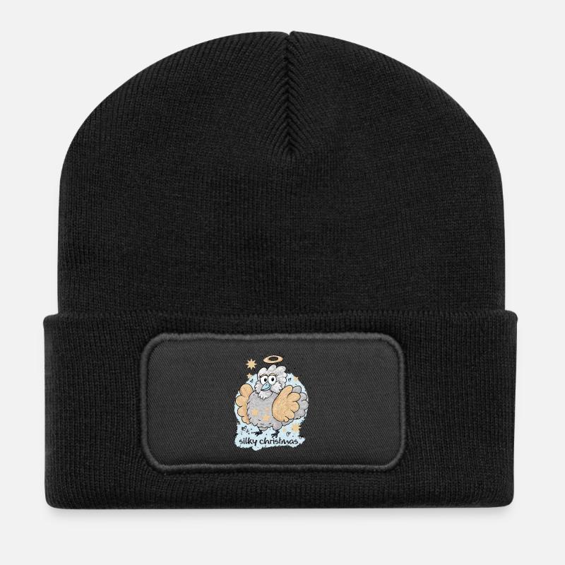 Silky Christmas - Recycled Patch Beanie - black