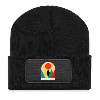 The Mountains - Recycled Patch Beanie - black - Front