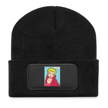 Queen Without King Pop Art - Recycled Patch Beanie - black - Front