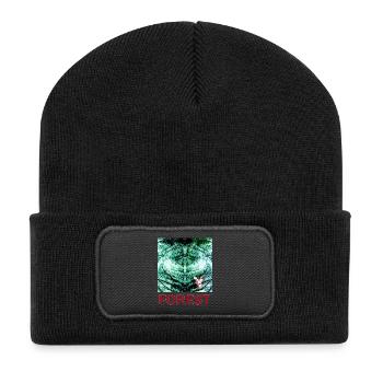 Forest Reflection and Butterfly - Recycled Patch Beanie - black - Front