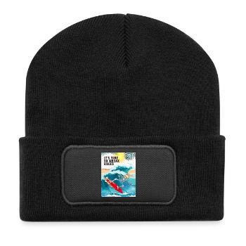 T-Shirt SKELETON SURFER - IL EST TEMPS DE BRISER LES RÈGLES - Beanie recyclé à patch - noir - Devant