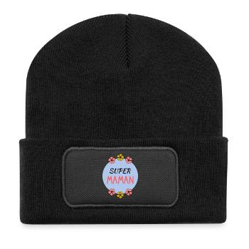 BONNE FÊTE. FÊTE DES MÈRES. FÊTE DES PÈRES. FÊTE - Beanie recyclé à patch - noir - Devant