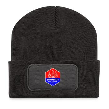 Bordeaux Emblem Nouvelle-Aquitaine - Recycelte Patch Beanie - Dunkelgrau - Vorne
