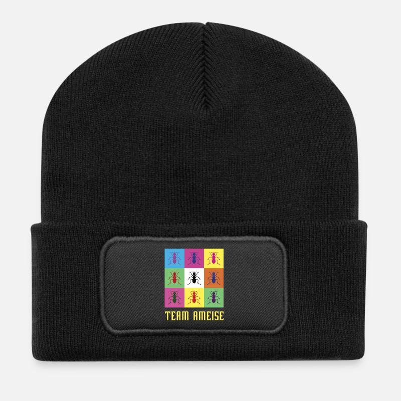 Team Ameise - Recycelte Patch Beanie - Schwarz