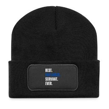 ! Best Haflinger Servant Ever Lettering - Recycled Patch Beanie - black - Front