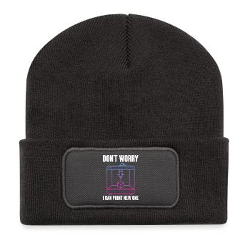 Don't Worry I Can Print A New One 3D Printing 3D - Recycled Patch Beanie - dark grey - Front