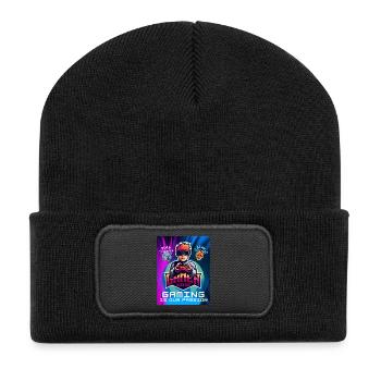 Spruch Gaming is our Passion Worldwide Fun T-Shirt - Recycelte Patch Beanie - Schwarz - Vorne
