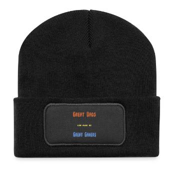 Gamerpapa Father's Day Gift - Recycled Patch Beanie - black - Front