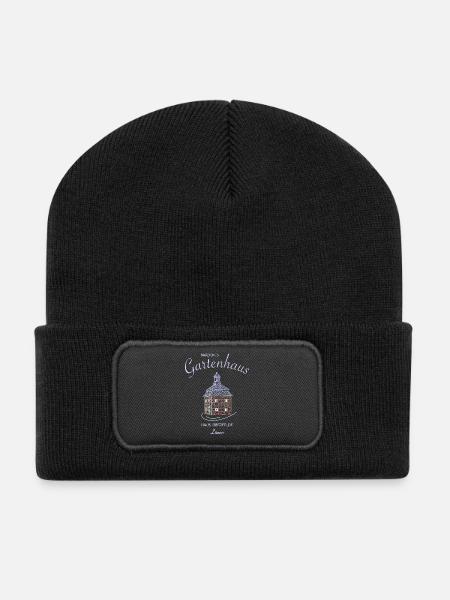 Lünen, Haus Oberfelde, kultiges Gartenhaus Spieker - Recycelte Patch Beanie - Schwarz