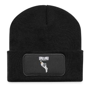 Die Insel der Piraten, Oléron - Recycelte Patch Beanie - Schwarz - Vorne