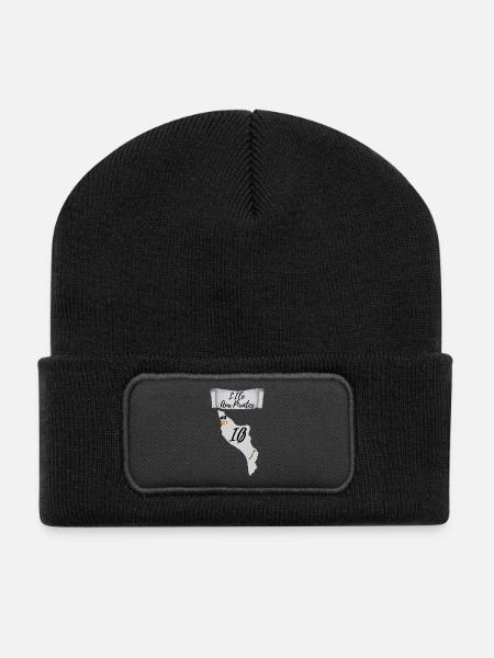 The island of pirates, Oléron - Recycled Patch Beanie - black