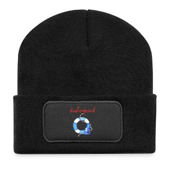Küstenkind - Recycelte Patch Beanie - Schwarz - Vorne