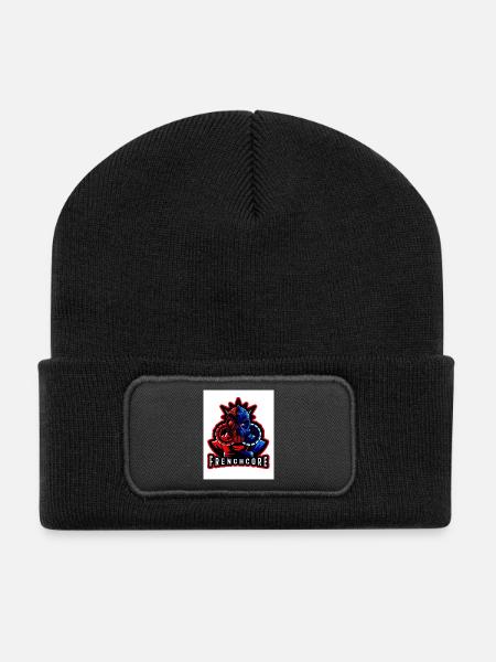 Music get the feeling - Recycelte Patch Beanie - Schwarz