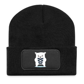 BAYERN EISBÄR TRACHTEN ERSATZ DIRNDL - Recycelte Patch Beanie - Schwarz - Vorne