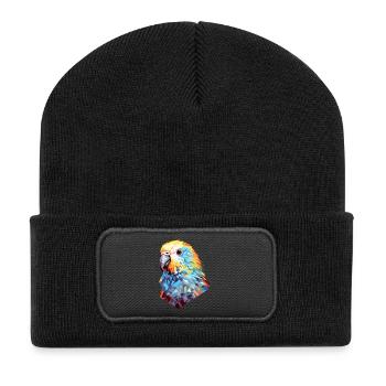 Perruche Polygone Bird Perruches - Beanie recyclé à patch - noir - Devant