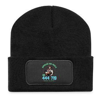 Appelez ma poule au Cat Cat Cat : C'est un oeuf ! - Beanie recyclé à patch - noir - Devant