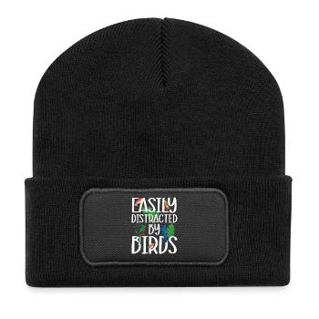 Easily Distracted by Birds - Recycled Patch Beanie - black - Front