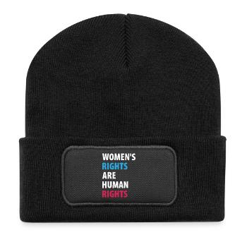 Women's Right Are Human Rights - Recycled Patch Beanie - black - Front
