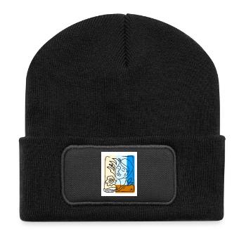 EC Woman I Summer I Gift I Flowers I Mother's Day - Recycled Patch Beanie - black - Front
