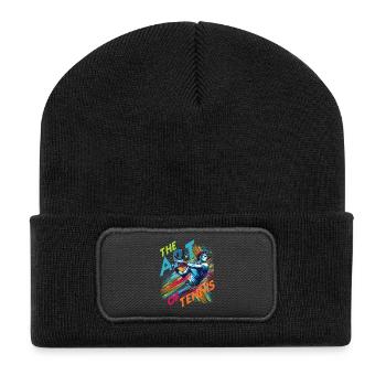 Dynamic Serve: The Art of Tennis in Motion - Recycled Patch Beanie - black - Front