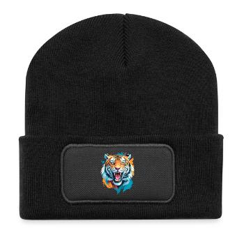 Nepal Tiger - Beanie recyclé à patch - noir - Devant