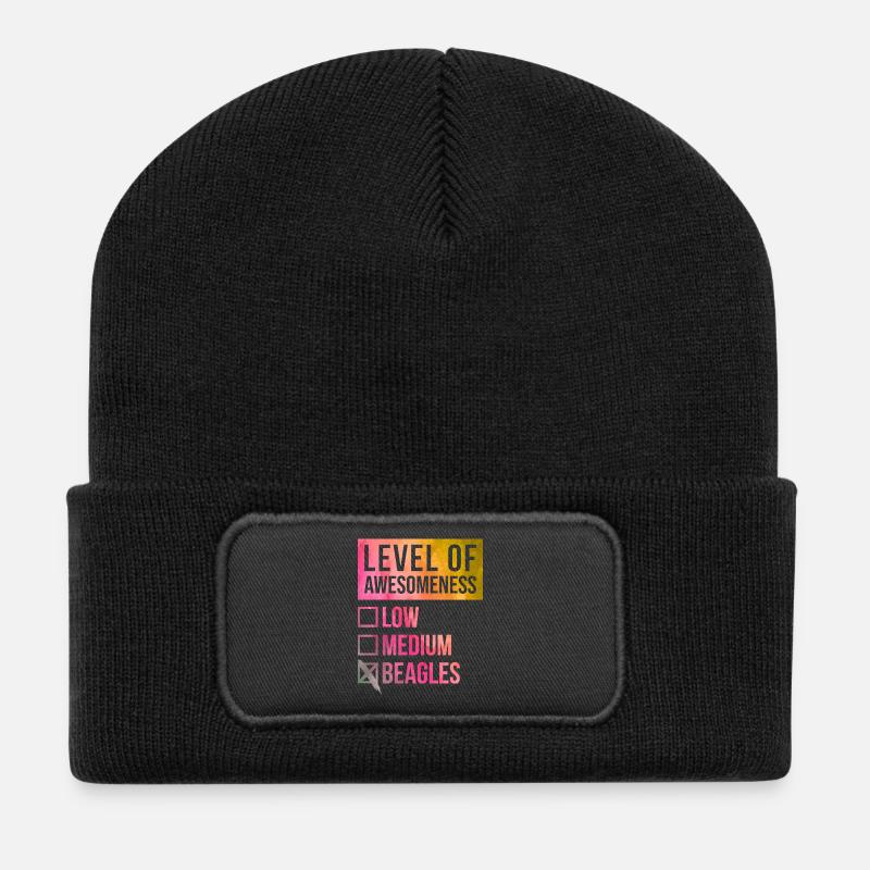 Beagle - Recycelte Patch Beanie - Schwarz