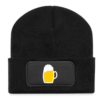 Beer Beer Glass Father's Day Gift Dad - Recycled Patch Beanie - black - Front