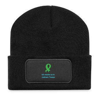 Je le fais à mon rythme - Beanie recyclé à patch - noir - Devant