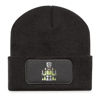 Mineur de Casse-Noisette – Symbole artistique des Monts Métallifères - Beanie recyclé à patch - charbon - Devant