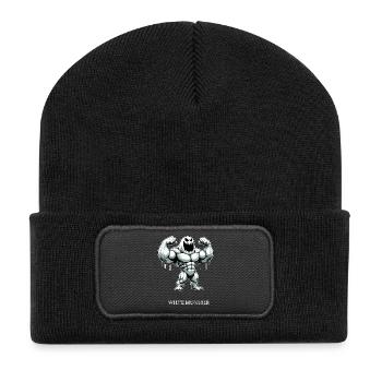 White Monster - Muscle Monster Gym Training - Recycled Patch Beanie - black - Front