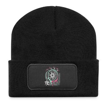 JDM Drift Rim – Tuning & Racing Art - Beanie recyclé à patch - noir - Devant